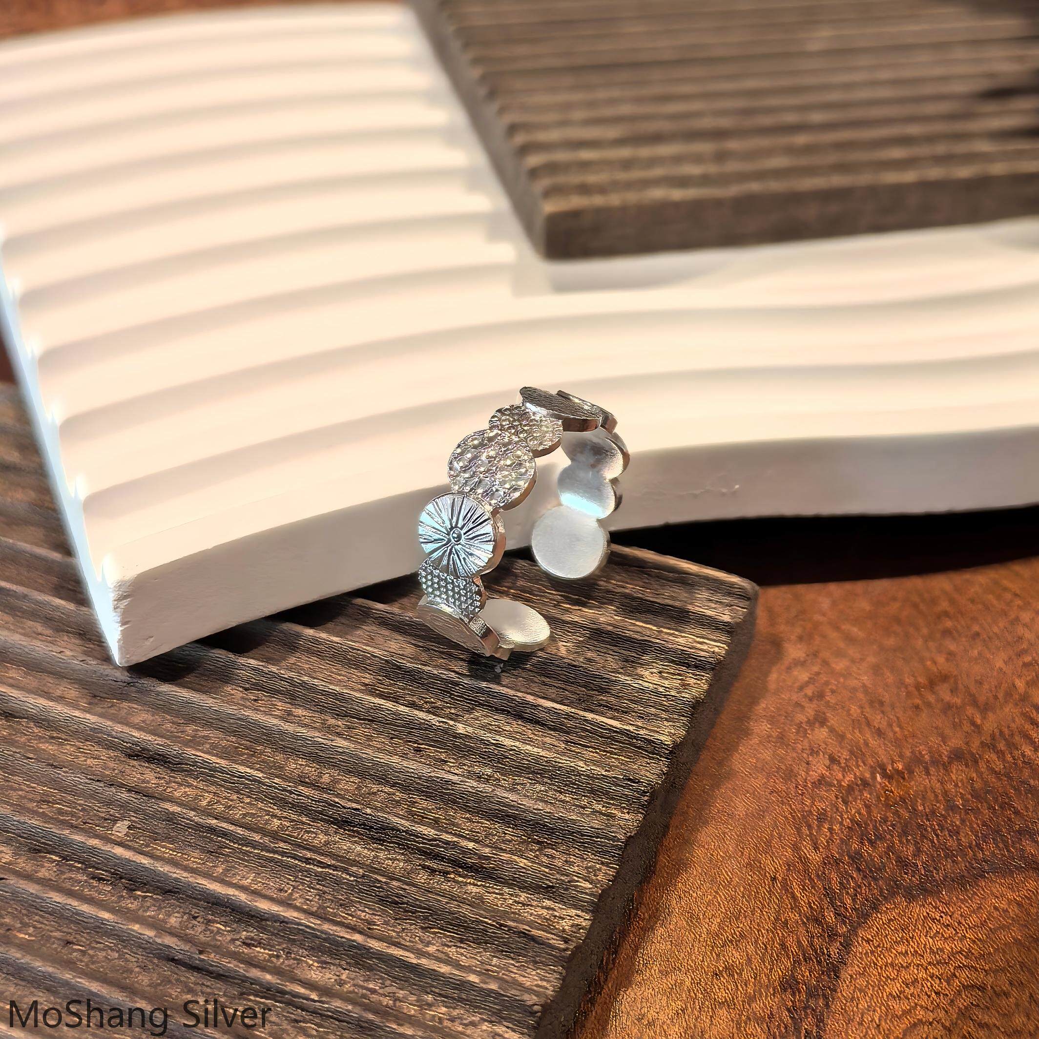 Moshang pure silver 9999 open ring completes December