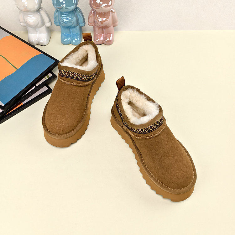 冬季真皮短筒雪地靴女2025新款中跟轻便加绒保暖防滑复古时尚棉靴,淘宝优惠券,粉丝福利购,淘宝优惠卷