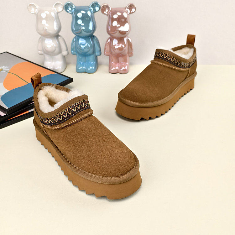 冬季真皮短筒雪地靴女2025新款中跟轻便加绒保暖防滑复古时尚棉靴,淘宝优惠券,粉丝福利购,淘宝优惠卷