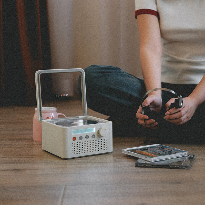 Syitren/赛塔林R200复古CD机台式桌面屏幕便携蓝牙音箱摆件礼物,淘宝优惠券,粉丝福利购,淘宝优惠卷