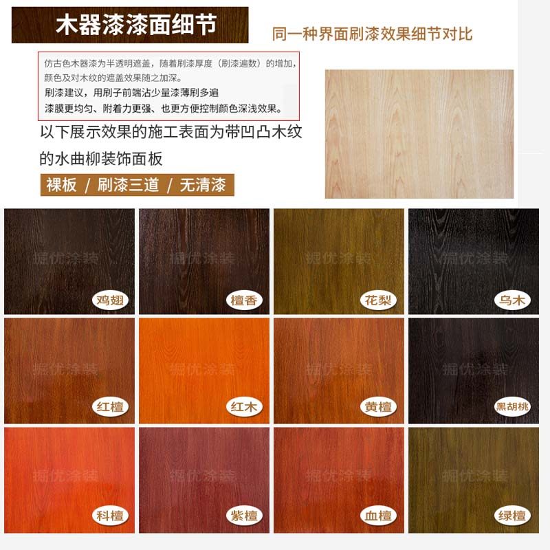 掘优家具翻新漆仿古中式家具木纹油漆水性环保清漆做旧艺术漆_虎窝淘