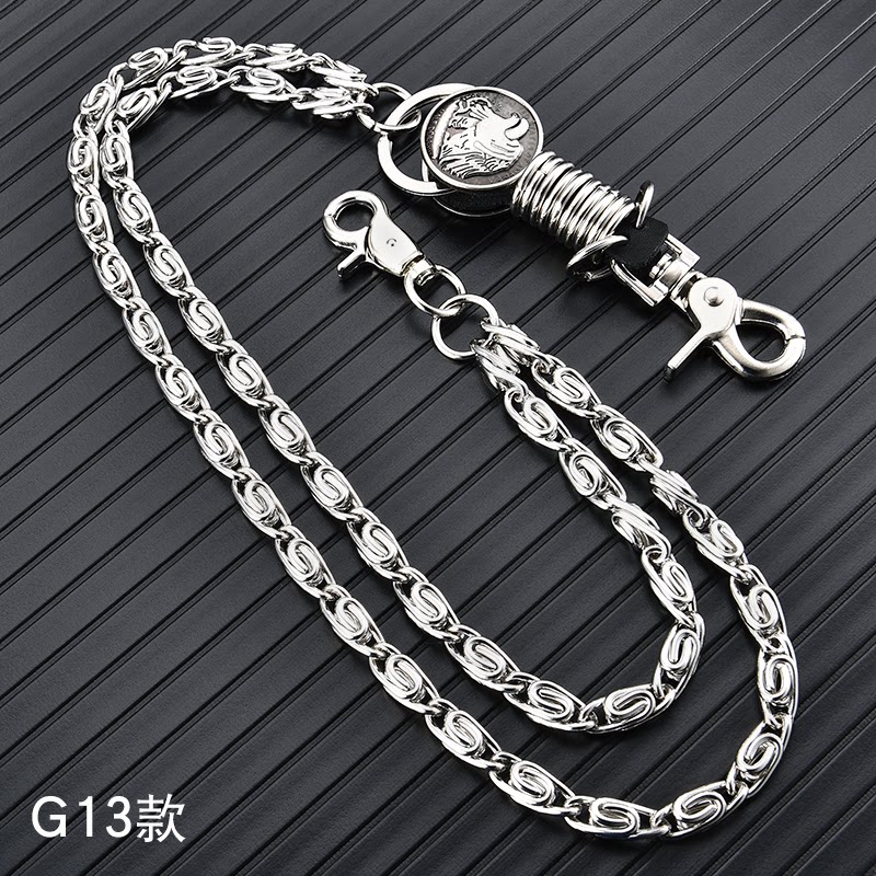 朋克链子裤链男配饰金属牛仔腰链嘻哈潮流装饰裤子挂链粗链条挂饰