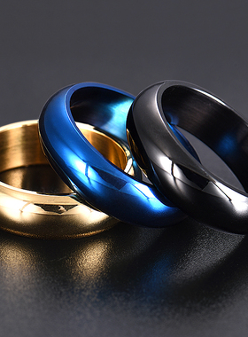 韩版男士单身食指环简约戒指韩版