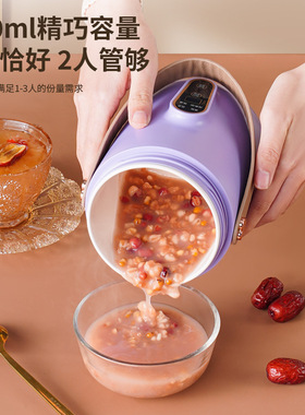 跨境便携式电炖锅带提手迷你小型电煮锅多功能家用智能煲汤电炖杯