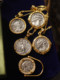 Greek coin engraving VTG earrings necklace ring