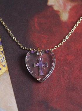 如意|欧美国进口回流老库存复古中古董人物相片盒吊坠项链vintage