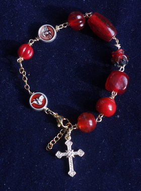 原创设计意大利欧美法国中性中古老琉璃珐琅情侣天然石手串珠手链