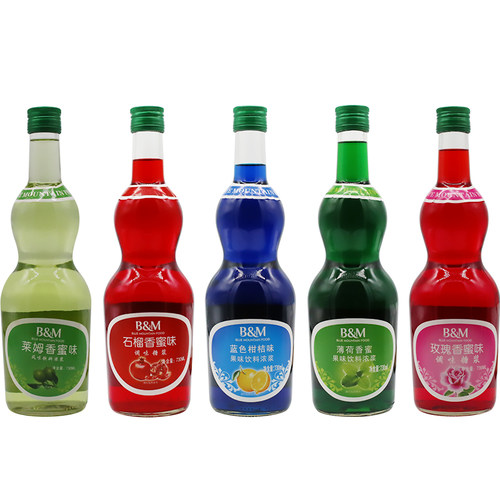BM蓝山香蜜730ml/瓶薄荷玫瑰蓝色柑橘石榴糖浆果露调鸡尾酒苏打水 - 图3