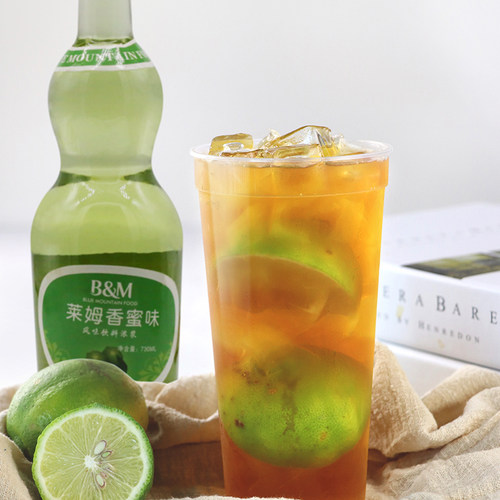 BM蓝山香蜜730ml/瓶薄荷玫瑰蓝色柑橘石榴糖浆果露调鸡尾酒苏打水 - 图1