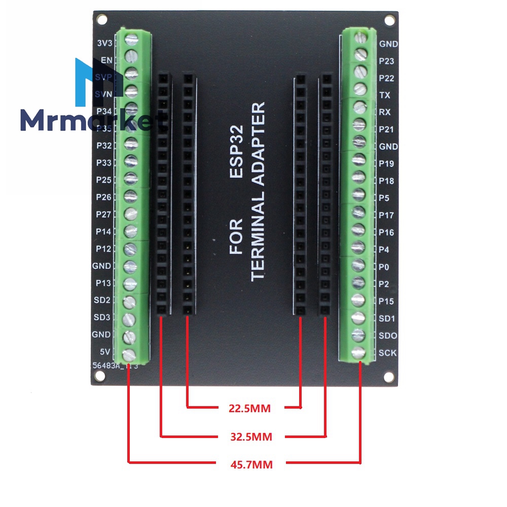 ESP32 扩展板 兼容 NodeMCU-32S Lua 38Pin GPIO 扩展板 - 图0