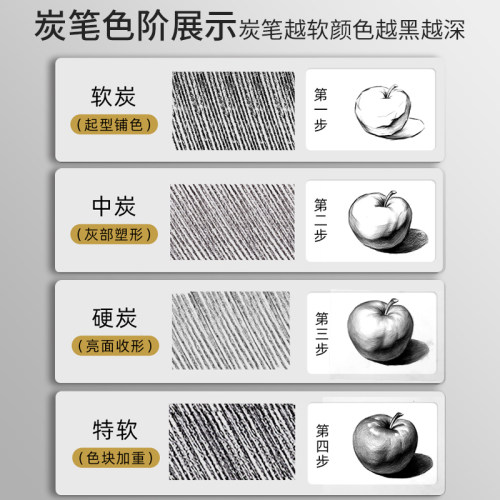马利素描铅笔美术生专用2b4b8b14B16比初学者工具套装玛丽马利牌 - 图0
