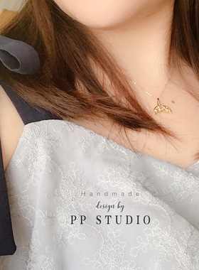 精致仙女人鱼尾项链14k包金浪漫