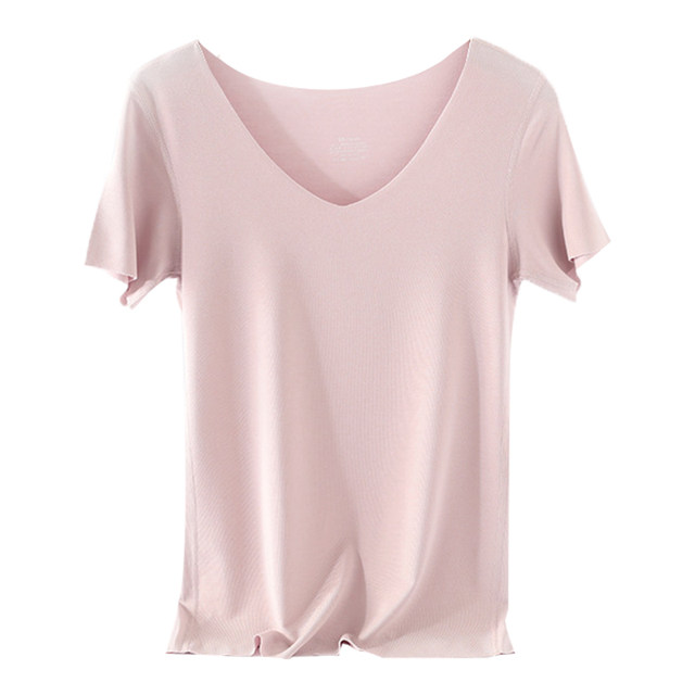 ເສື້ອຍືດແຂນສັ້ນ modal ບາງໆ ice silk inner pajamas