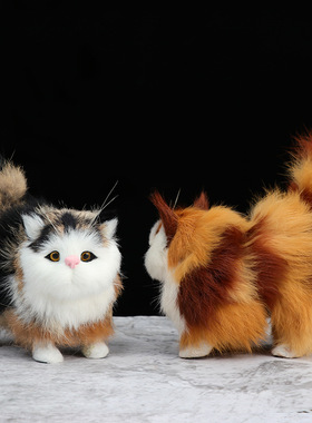 仿真猫套四猫套五猫跨境产品波斯猫黑猫花猫仿真动物猫仿真动物猫