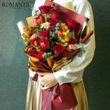 Модная природа, роза Мемориальная смесь дня рождения и клиплина цветочная коробка Пекин Тонгчен Флауэр Экспресс бесплатная доставка