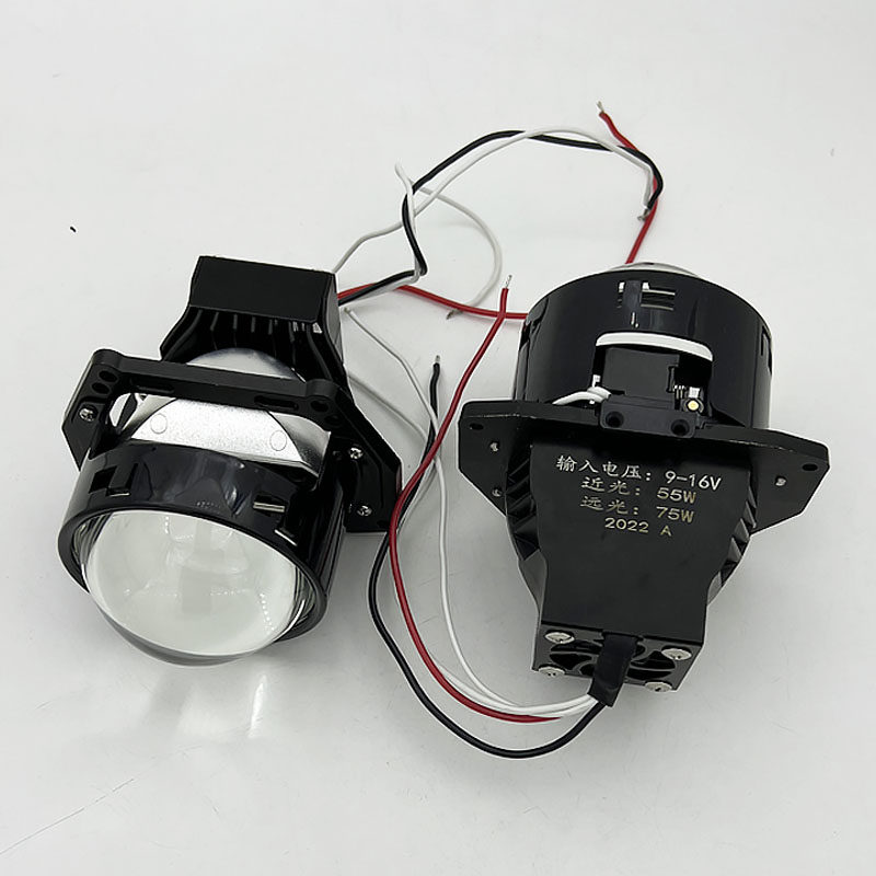 LED双光透镜大灯改装超亮75W汽车大灯升级快启聚光远近一体透镜_虎窝淘
