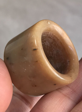 天然新疆和田玉糖玉扳指男款文玩玉石指环大拇指戒指手把件玉戒圈