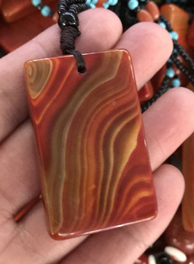 原石天然宣化战国红牌男女情侣款