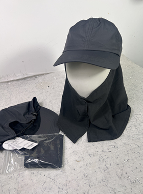 日单潮户外棒球鸭舌帽可拆卸披风护脖颈男女夏季薄款钓鱼徒步旅行