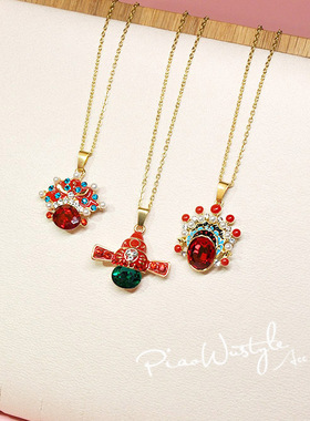 礼物结婚刀马旦项链国风送女生