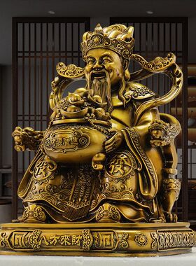 财神爷葫芦新款上市树脂摆件家用神像文财神客厅店铺开业水杯礼品