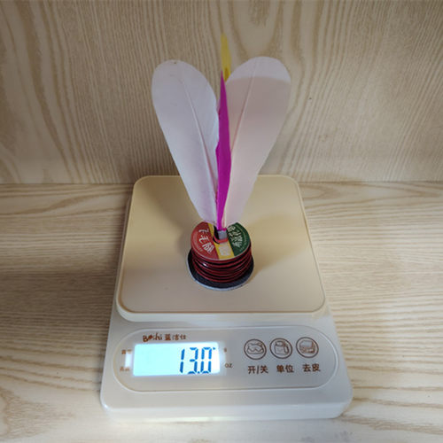 N8金兰花广式花毽初学者专用南派花毽鸽毛毽子单层加大牛皮底毽球 - 图0