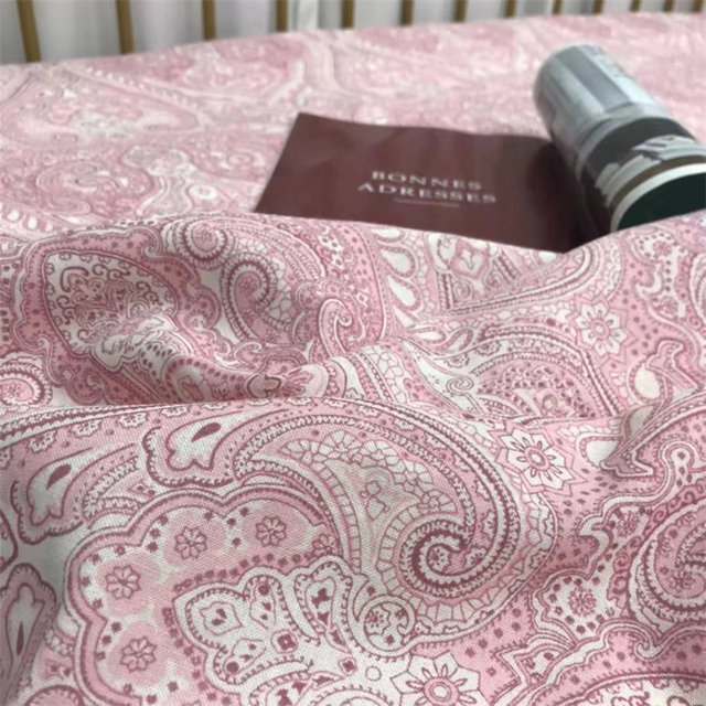 Cotton and linen double bed sheet pillowcase three-piece set dry and skin-friendly