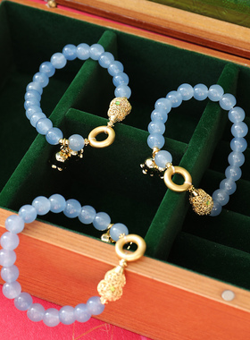 【烟紫玲珑】福禄葫芦 沙金 玉髓 国风饰品 神秘悠然