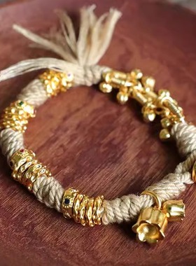 硕果累累收益满满缠沙金手链