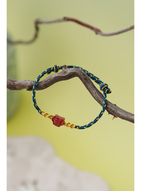 【婴幼专享】平安吉祥 健康成长 朱砂编织手串 古风 国风 幼儿