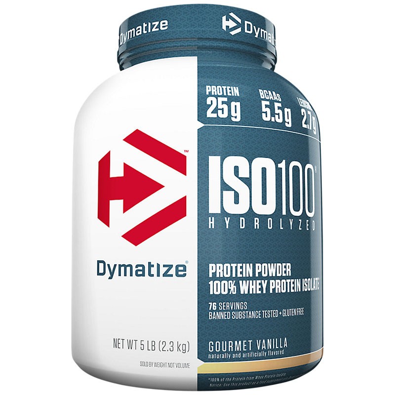 USA Dymatize ISO100 Whey Protein Powder Isolate Hydro 5Lb - 图0