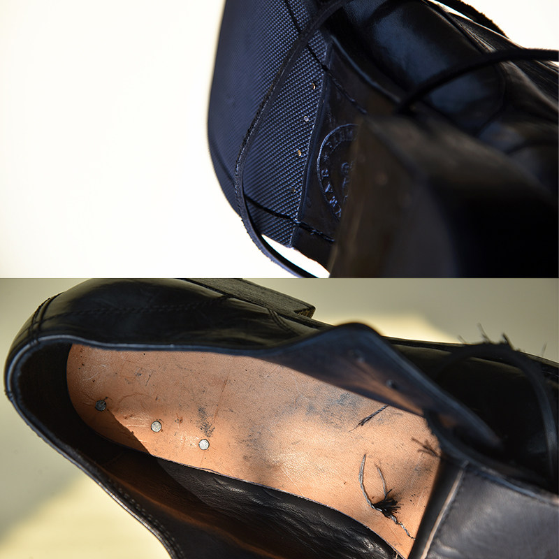 静奢风昱谷®方头Y2K水洗马皮Derby固特异皮鞋情侣Vibe原宿穿搭-图1