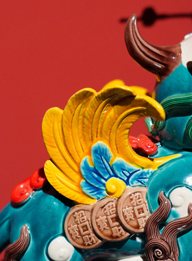 桌面装饰玄关摆件本尼家交趾陶