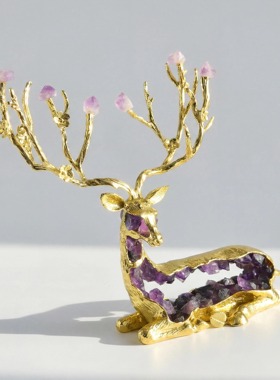 【本尼家】HY218现代轻奢装饰鹿饰品客厅电视柜桌面玄关摆件