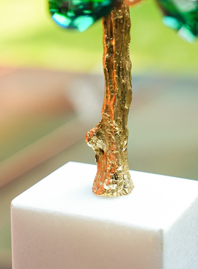 【本尼家】HY19现代轻奢装饰黄铜树客厅电视柜饰品玄关摆件