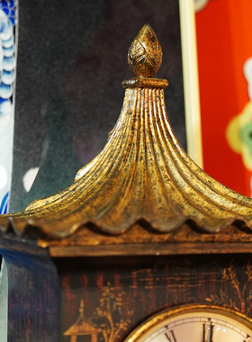 【本尼家】YS131法式中国风手绘山水图案装饰座钟