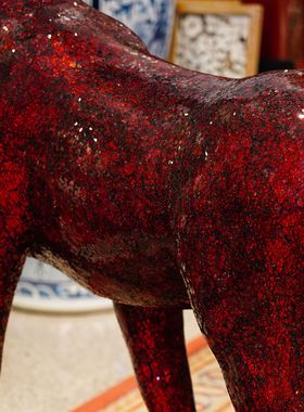 手工贴片客厅玻璃钢摆件本尼家