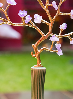 【本尼家】HY12新中式大葫芦入户玄关壁龛隔断装饰发财树桌面摆件