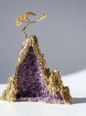 【本尼家】HY44现代轻奢装饰“金山”家居客厅桌面饰品玄关摆件