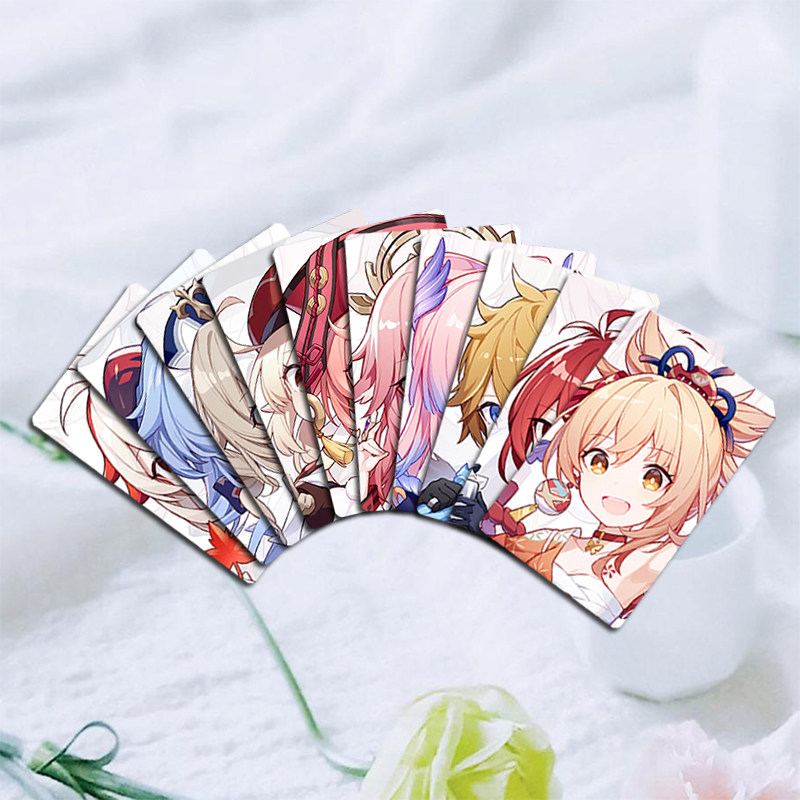 原神卡贴定制角色头像胡桃芙宁娜嘉明夏洛蒂桌游周边卡片饭卡贴纸