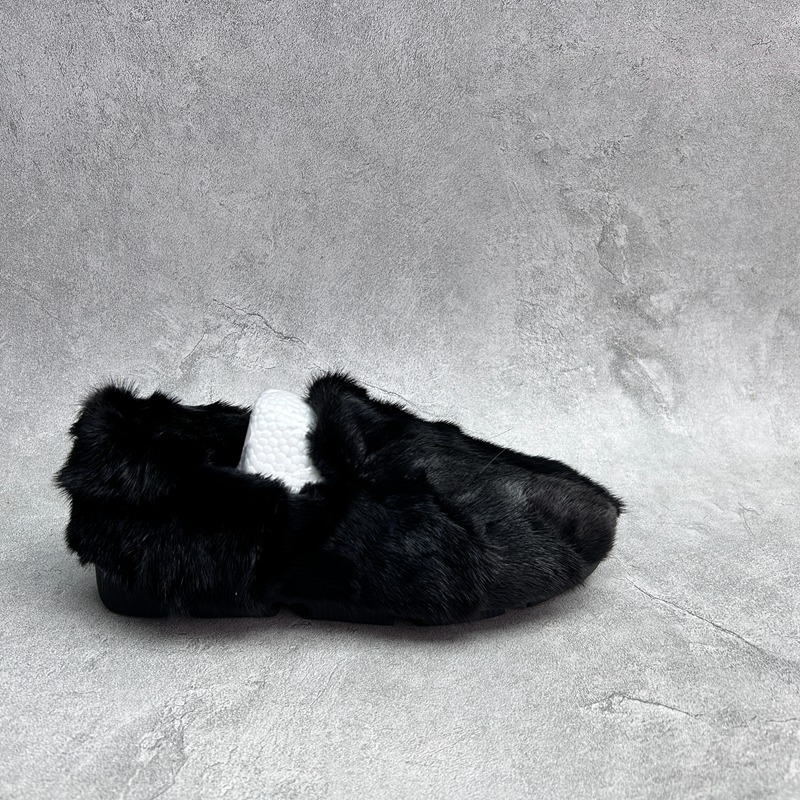 2025秋冬新款女鞋水貂毛厚底休闲深口套脚舒适加棉百搭软底女单鞋 - 图2