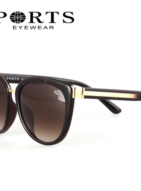 PORTS防紫外线复古女大框