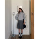 HaloLuu Wool Skirt ສອງສວມ Pleated