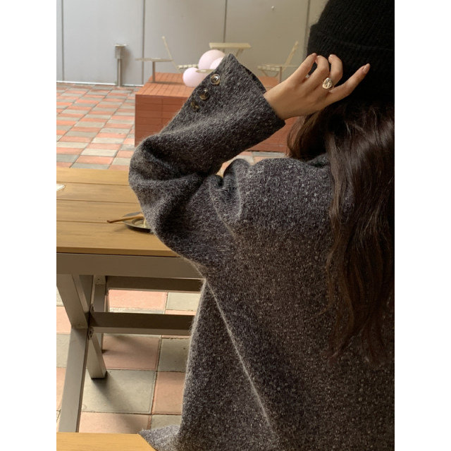 HaloLuu gray wool suit coat with high-end feel