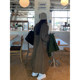 HaloLuu brown herringbone coat is high-end