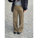 HaloLuu American retro leopard ພິມ jeans ຂາກວ້າງ