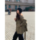 ເສື້ອຄຸມສັ້ນ HaloLuu khaki trench coat