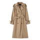 Halo Luu khaki trench coat for women's Spring and Autumn 2024 new Korean style high-end mid length coat