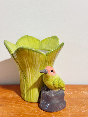 外贸孤品 鸟系列花盆、花瓶、烛台、储物桶、笔筒 摆件 - 图0
