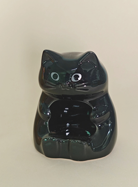 外贸 孤品 动物系列  猫咪系列 陶瓷花盆 花瓶 收纳 摆件
